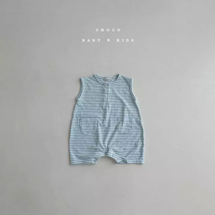 Choco bebe - Korean Baby Fashion - #babyoutfit - Stripes Pocket Bodysuit - 2