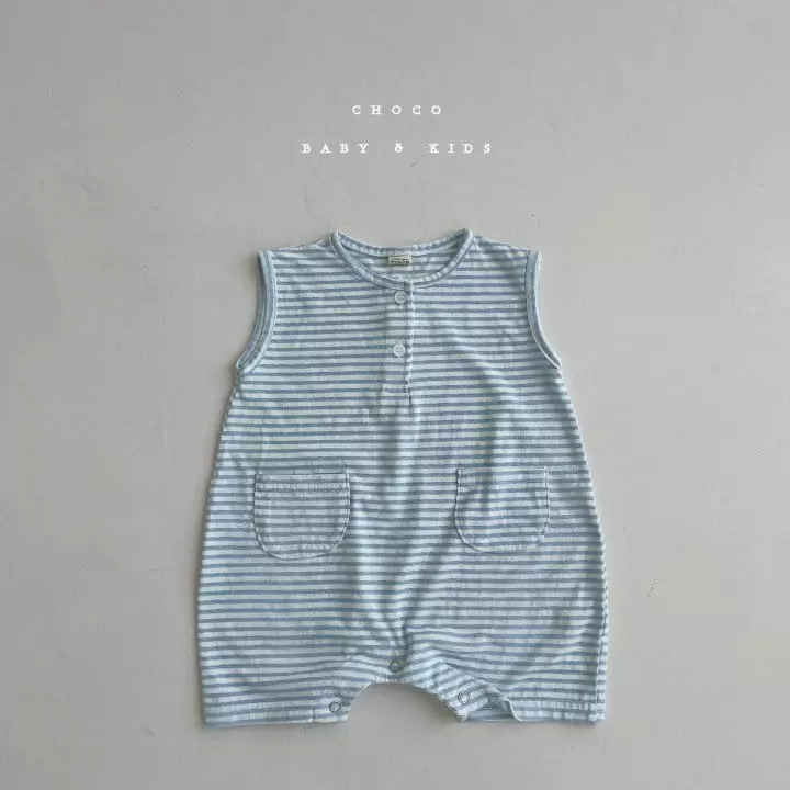 Choco bebe - Korean Baby Fashion - #babywear - Stripes Pocket Bodysuit - 3