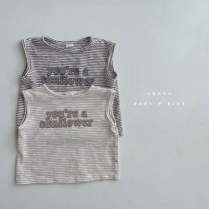 Choco bebe - Korean Children Fashion - #childrensboutique - Sun Flower Sleeveless - 6