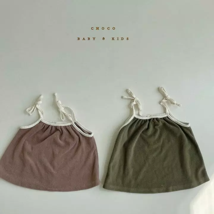 Choco bebe - Korean Children Fashion - #childrensboutique - Terry String Sleeveless - 2