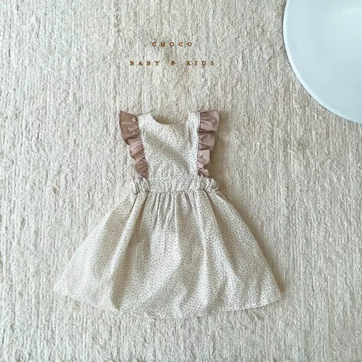 Choco bebe - Korean Children Fashion - #kidsshorts - Burbena Frill Sleeveless One-piece - 2