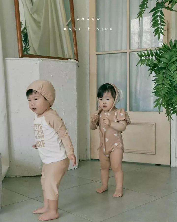 Choco bebe - Korean Children Fashion - #kidsstore - Rashguard Top Bottom Set - 3