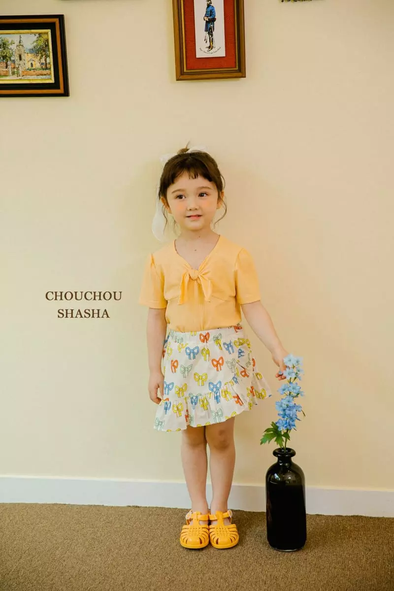 Chouchou Shasha - Korean Children Fashion - #childofig - Ribbon Tee