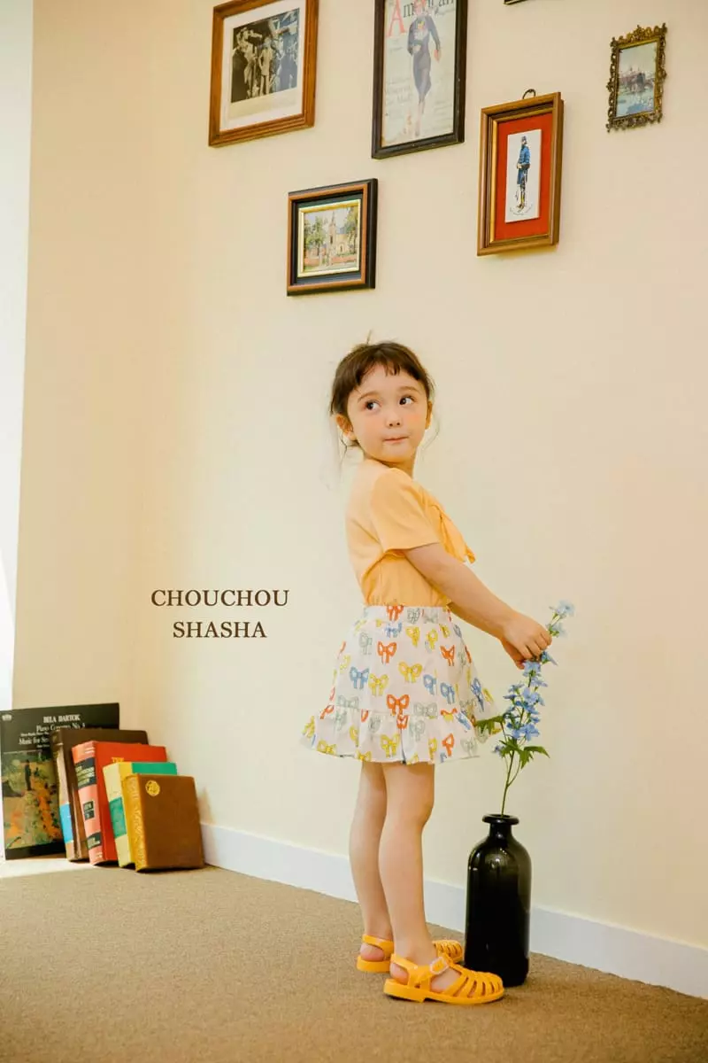Chouchou Shasha - Korean Children Fashion - #childofig - Ribbon Tee - 2