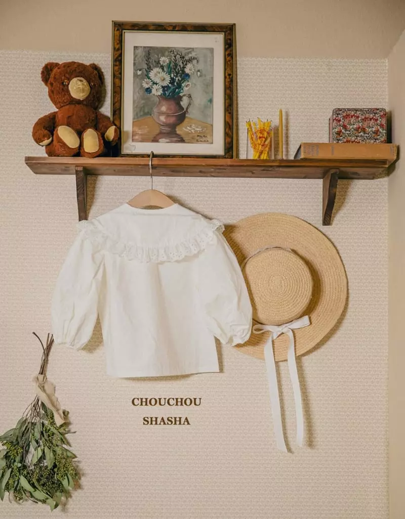 Chouchou Shasha - Korean Children Fashion - #stylishchildhood - Frill Blouse - 4