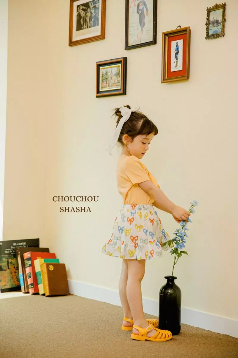 Chouchou Shasha - Korean Children Fashion - #childrensboutique - Ribbon Tee - 3