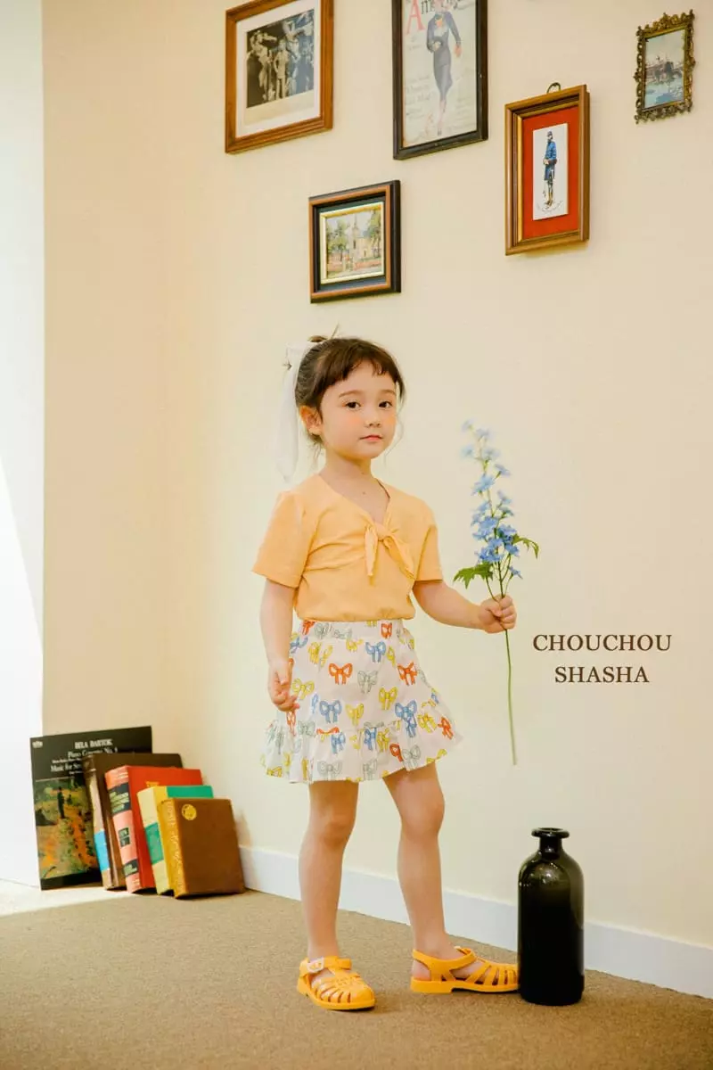 Chouchou Shasha - Korean Children Fashion - #discoveringself - Ribbon Tee - 5
