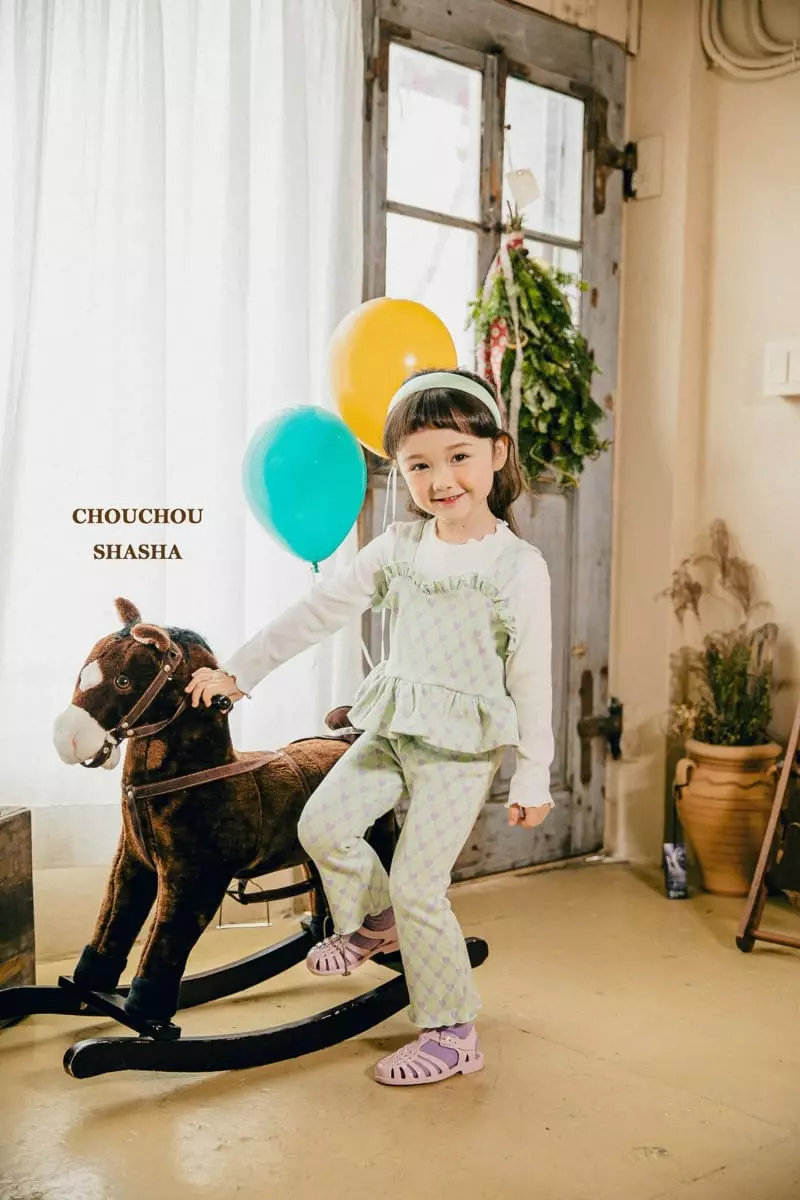 Chouchou Shasha - Korean Children Fashion - #discoveringself - Heart Top Bottom Set - 5