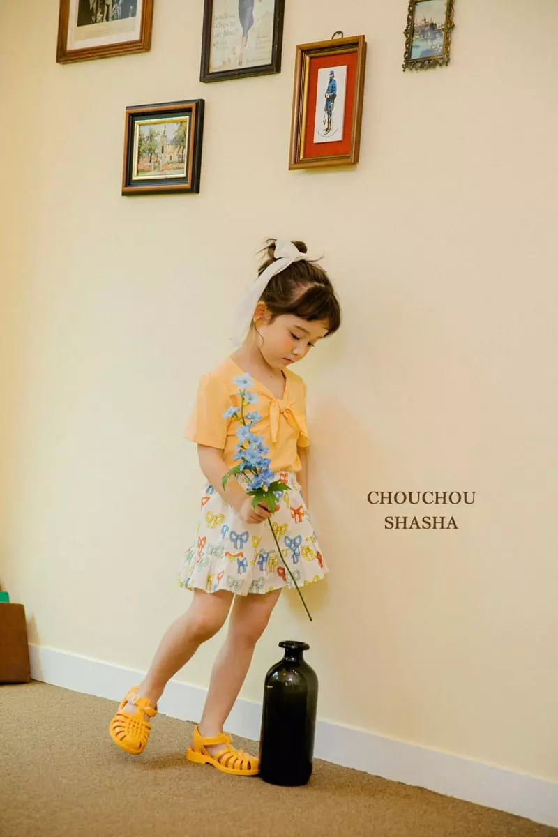 Chouchou Shasha - Korean Children Fashion - #fashionkids - Ribbon Tee - 6