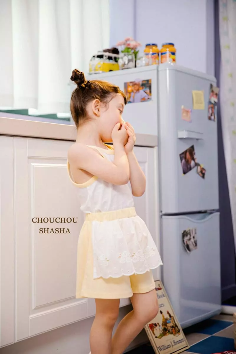 Chouchou Shasha - Korean Children Fashion - #kidsshorts - Lace Currot Pants - 2