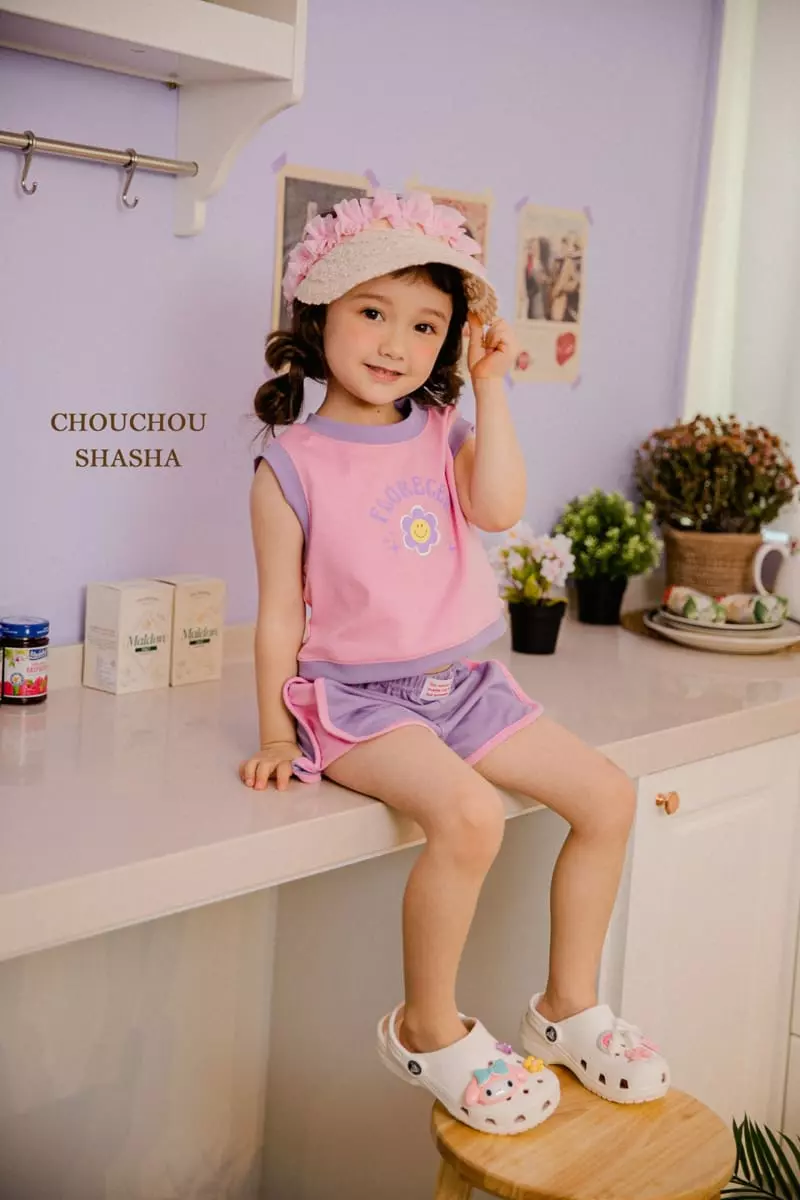 Chouchou Shasha - Korean Children Fashion - #kidsshorts - Flower Tee - 9