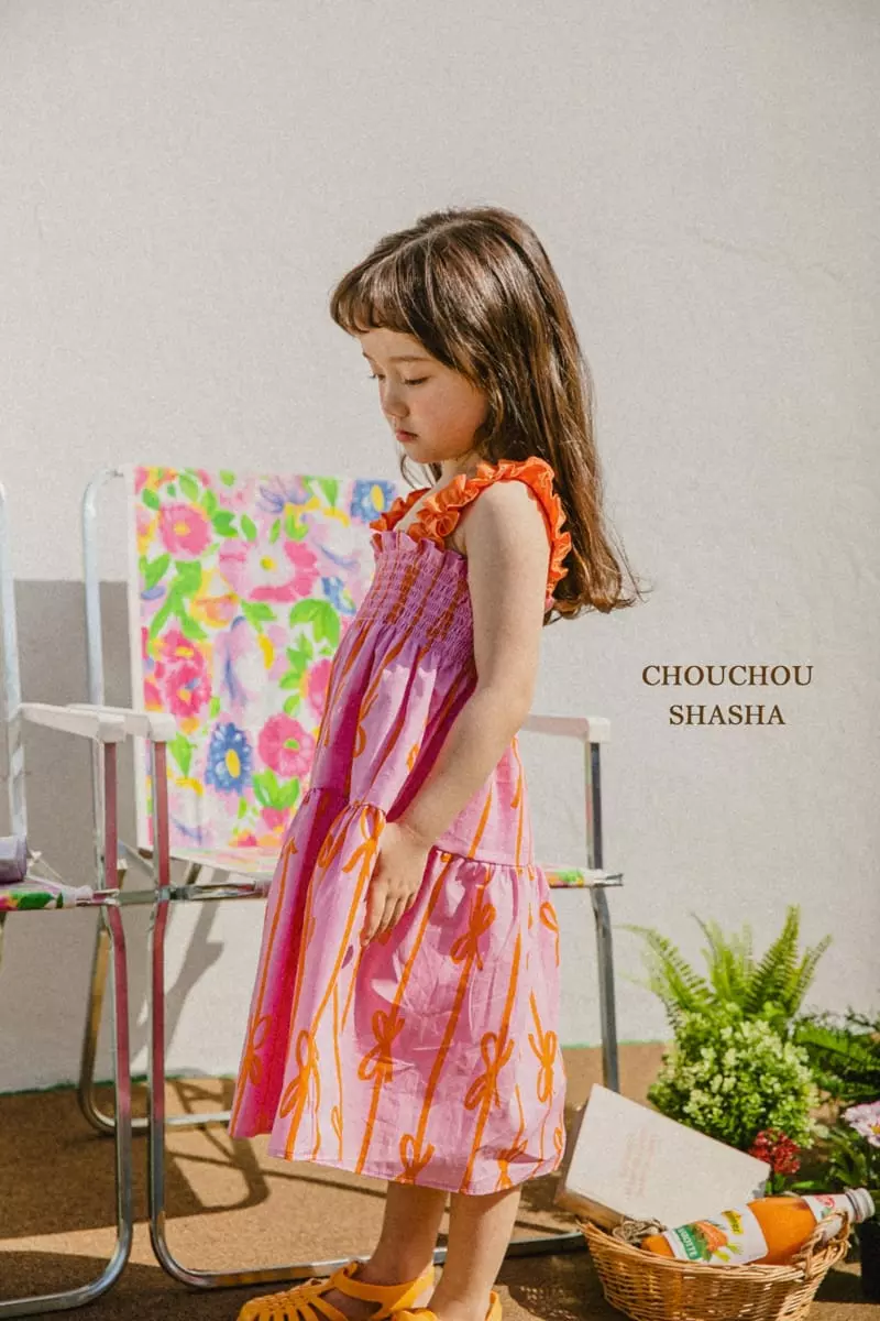 Chouchou Shasha - Korean Children Fashion - #kidsshorts - Ribbon One-piece - 11