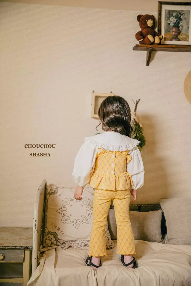Chouchou Shasha - Korean Children Fashion - #kidsshorts - Frill Blouse - 9