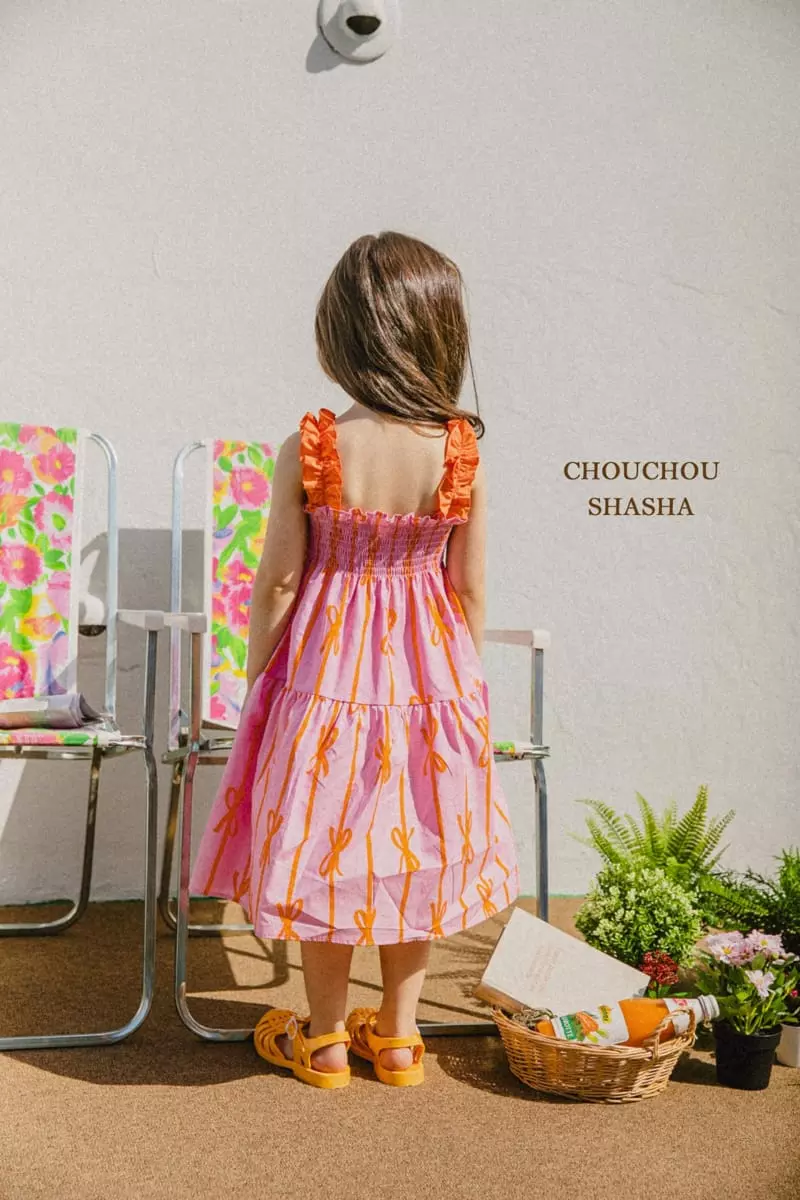 Chouchou Shasha - Korean Children Fashion - #kidsstore - Ribbon One-piece - 12