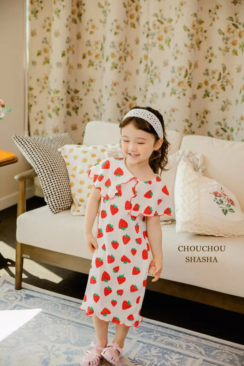 Chouchou Shasha - Korean Children Fashion - #magicofchildhood - Berry One-piece - 4