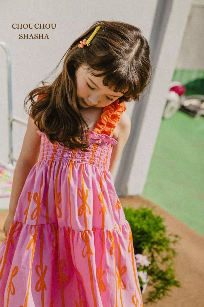 Chouchou Shasha - Korean Children Fashion - #minifashionista - Ribbon One-piece