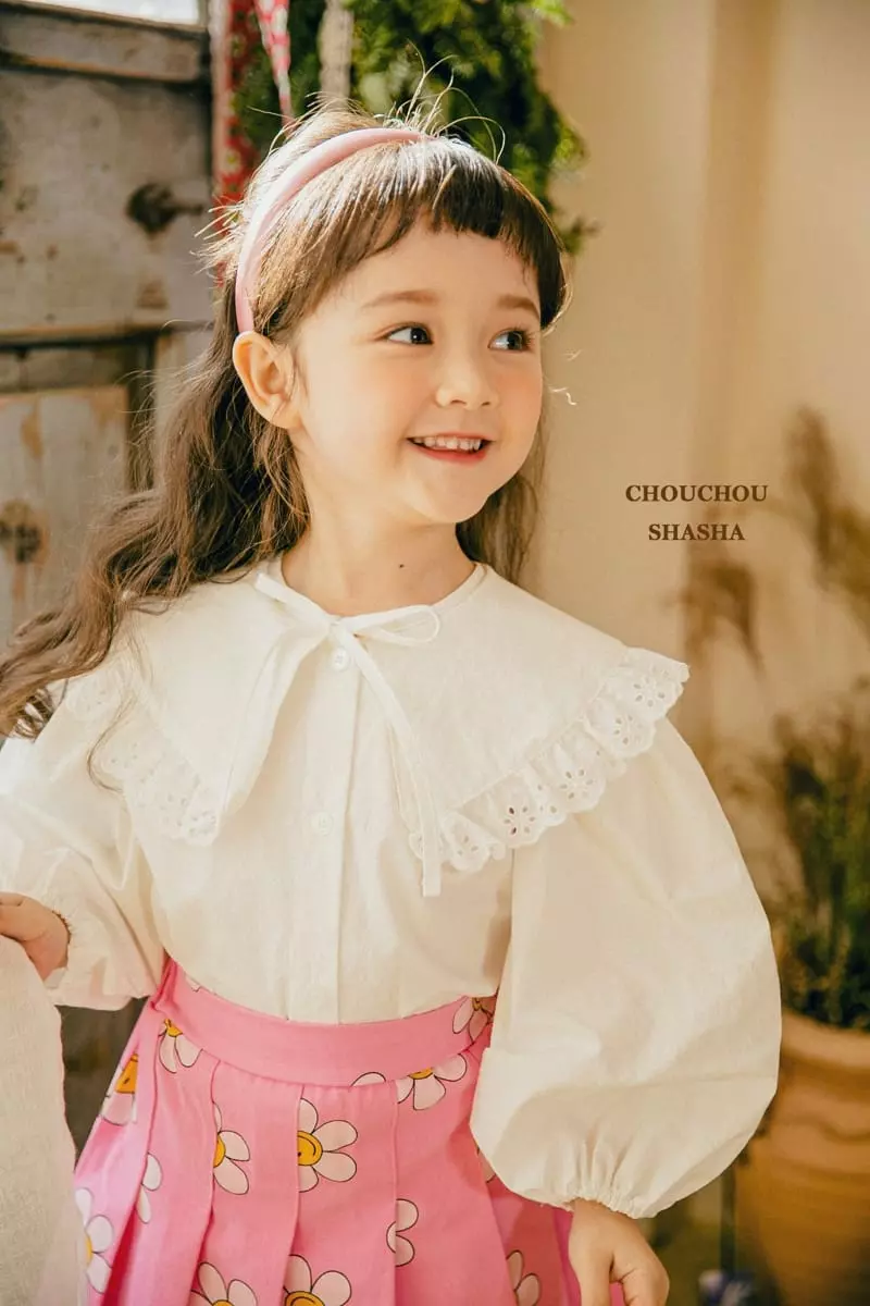 Chouchou Shasha - Korean Children Fashion - #todddlerfashion - Frill Blouse