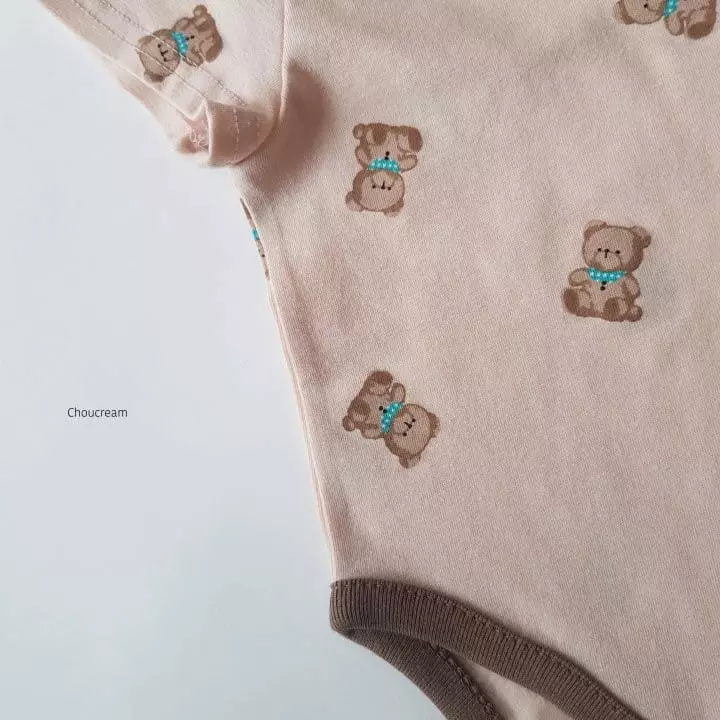 Choucream - Korean Baby Fashion - #babyboutique - Baby Bear Bonnet Bodysuit - 5