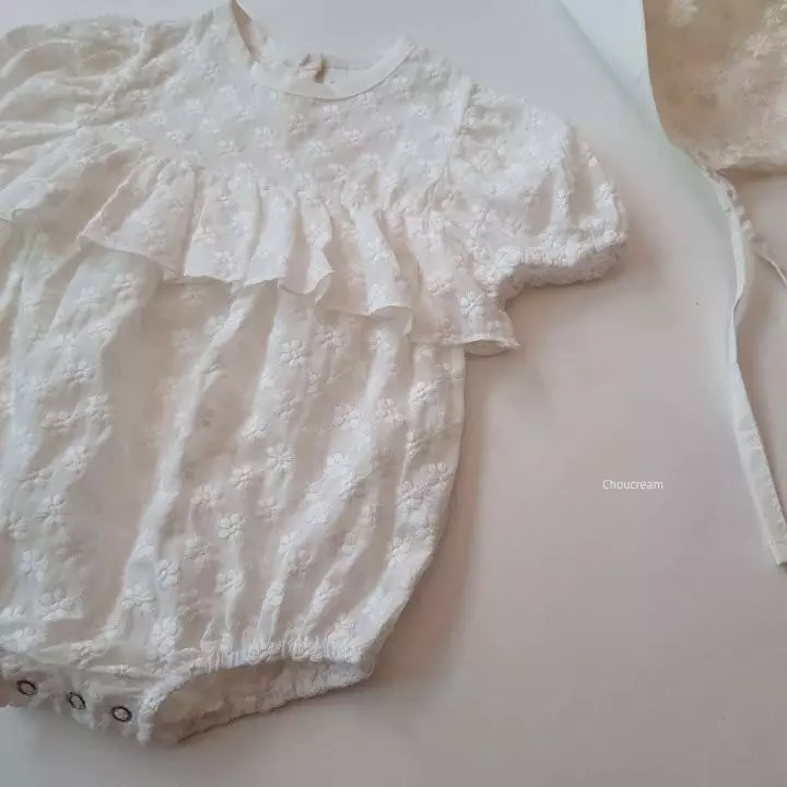 Choucream - Korean Baby Fashion - #babyboutique - Embroidery Lace Bodysuit - 10