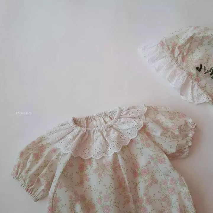 Choucream - Korean Baby Fashion - #babyboutique - Rose Bonnet Bodysuit - 2
