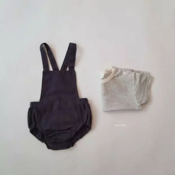 Choucream - Korean Baby Fashion - #babyboutiqueclothing - Bebe Dungarees Bodydsuit - 8