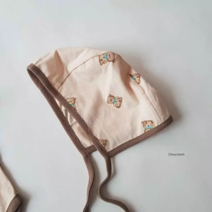 Choucream - Korean Baby Fashion - #babyboutiqueclothing - Baby Bear Bonnet Bodysuit - 6