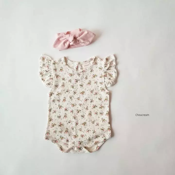 Choucream - Korean Baby Fashion - #babyboutiqueclothing - Eyelet Flower Bodysuit - 3