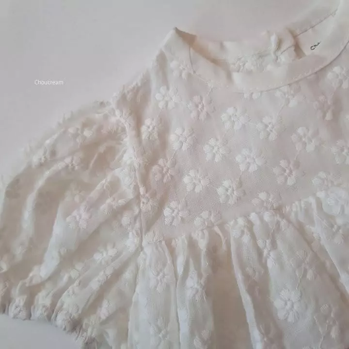 Choucream - Korean Baby Fashion - #babyboutiqueclothing - Embroidery Lace Bodysuit - 12