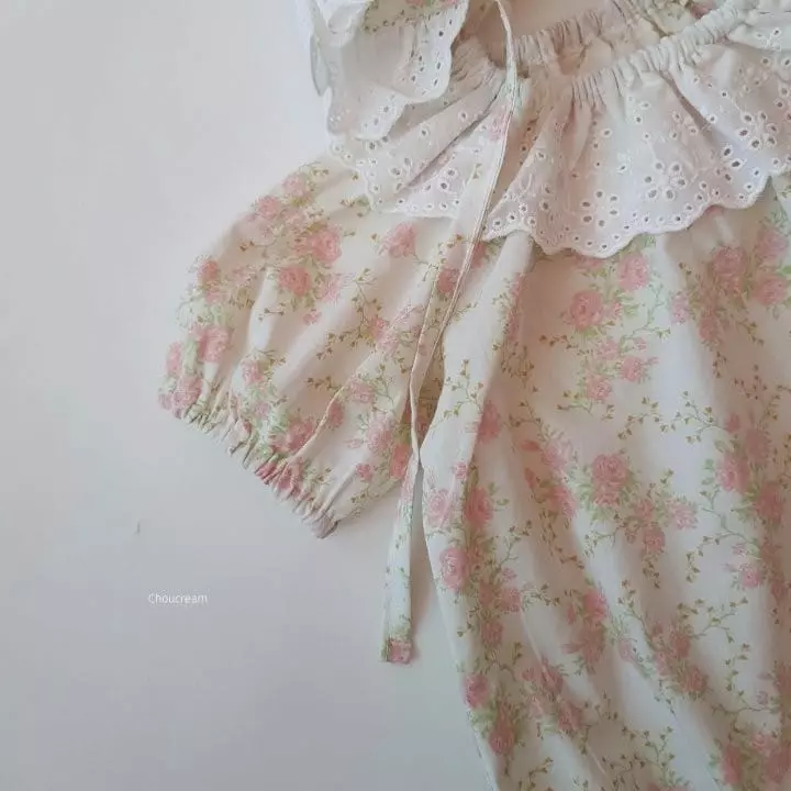 Choucream - Korean Baby Fashion - #babyboutiqueclothing - Rose Bonnet Bodysuit - 4