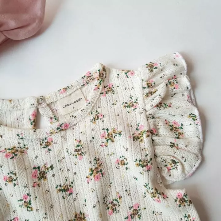 Choucream - Korean Baby Fashion - #babyfashion - Eyelet Flower Bodysuit - 5