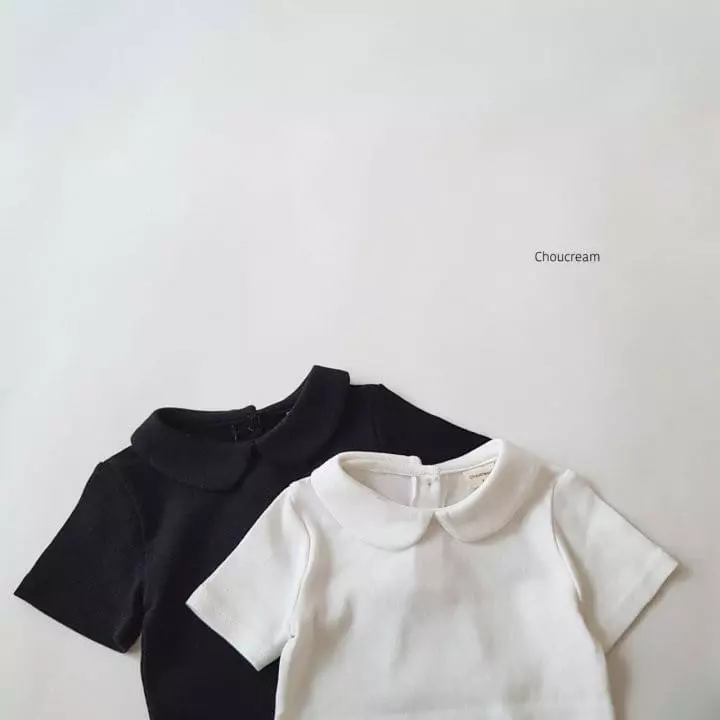 Choucream - Korean Baby Fashion - #babyfever - Bebe Collar Tee - 2