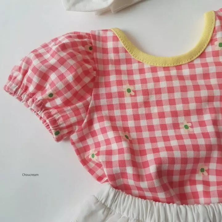 Choucream - Korean Baby Fashion - #babyfever - Check Ballet Bodysuit - 5