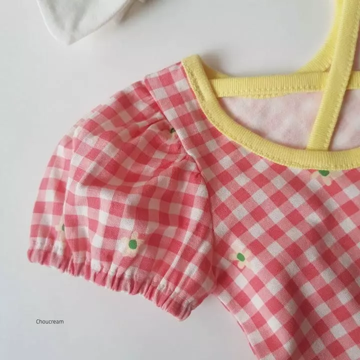 Choucream - Korean Baby Fashion - #babylifestyle - Check Ballet Bodysuit - 7