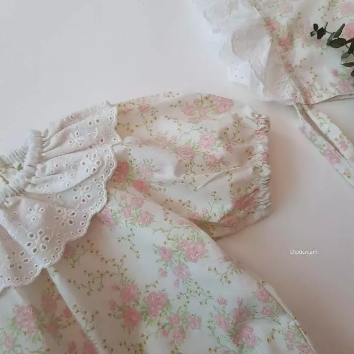 Choucream - Korean Baby Fashion - #babylifestyle - Rose Bonnet Bodysuit - 8