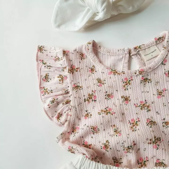 Choucream - Korean Baby Fashion - #babyoninstagram - Eyelet Flower Bodysuit - 9