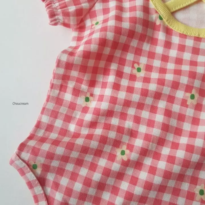 Choucream - Korean Baby Fashion - #babyoninstagram - Check Ballet Bodysuit - 8
