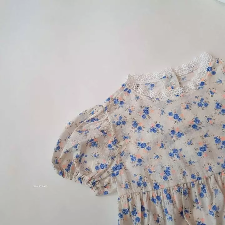 Choucream - Korean Baby Fashion - #babylifestyle - Blue Rose Bodysuit - 4