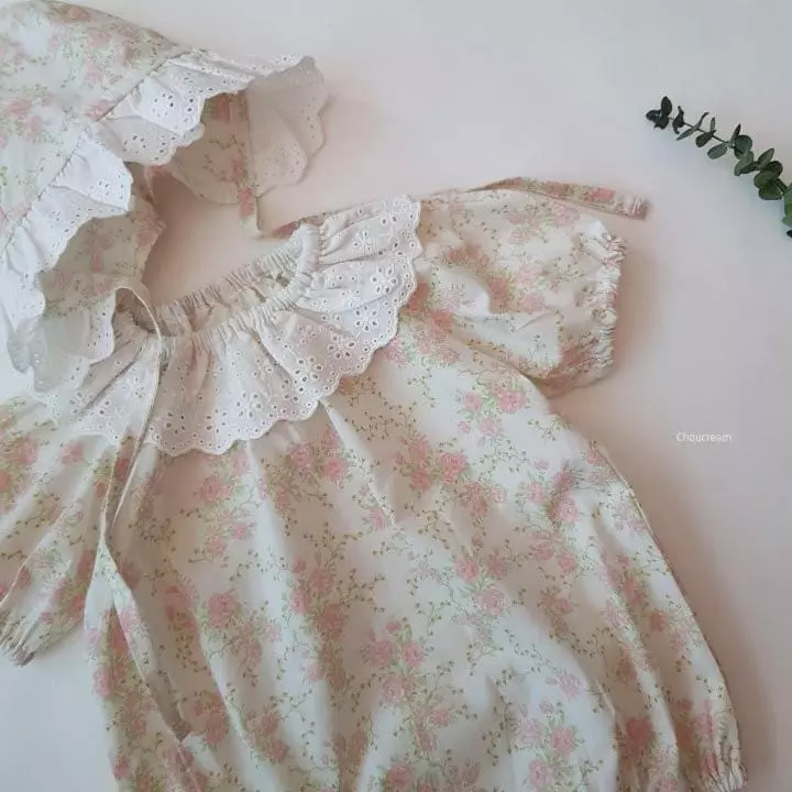 Choucream - Korean Baby Fashion - #babyoninstagram - Rose Bonnet Bodysuit - 9