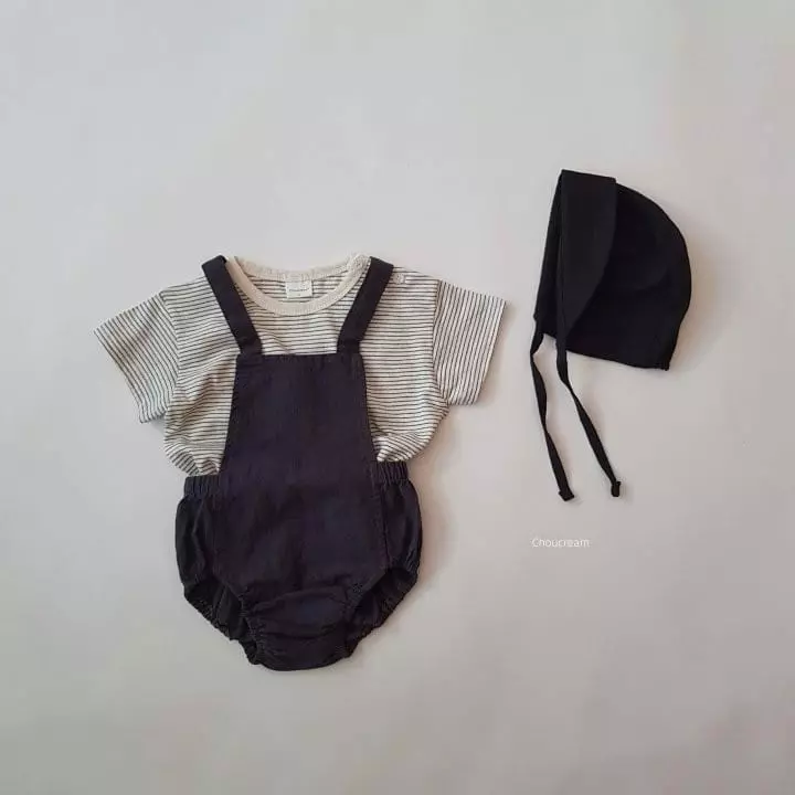 Choucream - Korean Baby Fashion - #babyoutfit - Bebe Dungarees Bodydsuit
