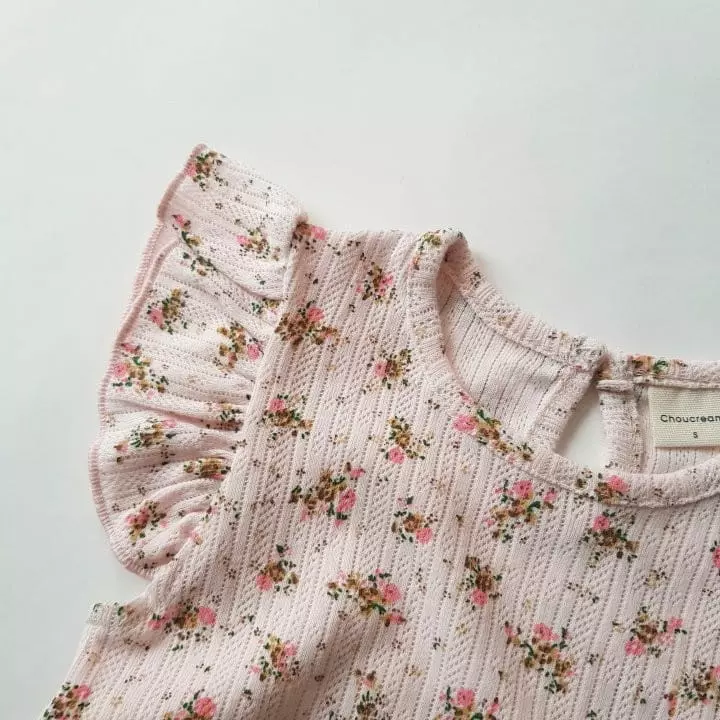 Choucream - Korean Baby Fashion - #babyoutfit - Eyelet Flower Bodysuit - 11