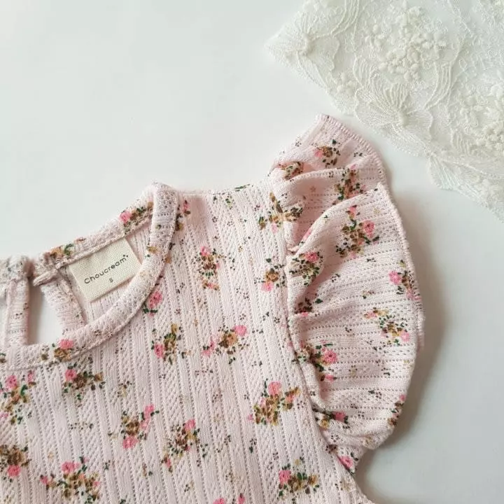 Choucream - Korean Baby Fashion - #babyoutfit - Eyelet Flower Bodysuit - 12