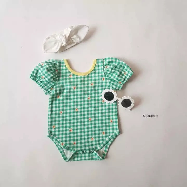 Choucream - Korean Baby Fashion - #babyoutfit - Check Ballet Bodysuit - 10