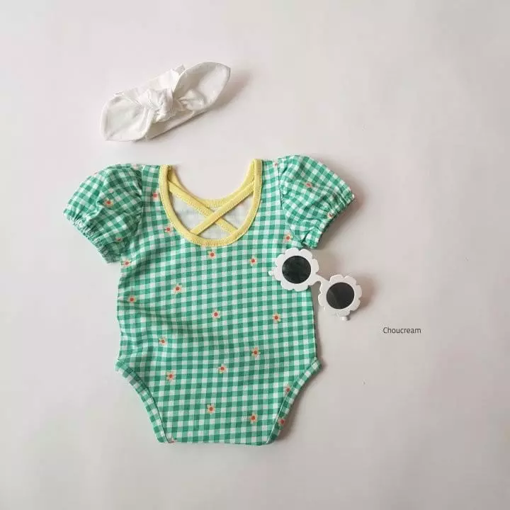 Choucream - Korean Baby Fashion - #babyoutfit - Check Ballet Bodysuit - 11