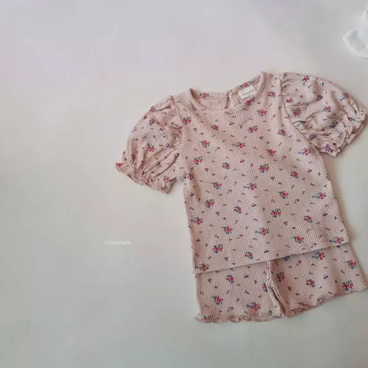 Choucream - Korean Baby Fashion - #babyoutfit - Puff Flower Easywear - 11