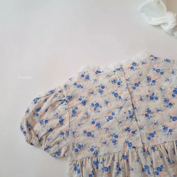Choucream - Korean Baby Fashion - #babywear - Blue Rose Bodysuit - 8
