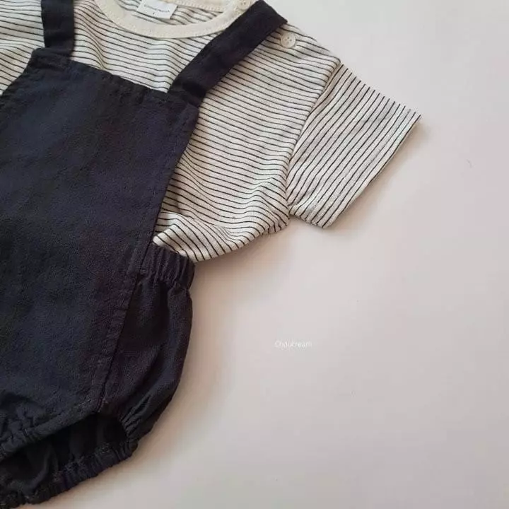 Choucream - Korean Baby Fashion - #babywear - Bebe Dungarees Bodydsuit - 4