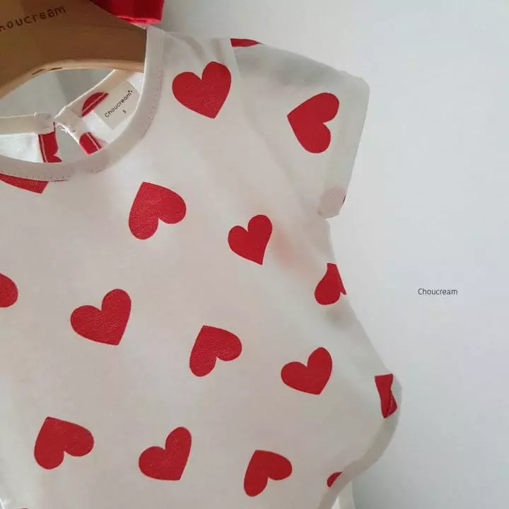 Choucream - Korean Baby Fashion - #onlinebabyboutique - Heart Bodysuit - 3
