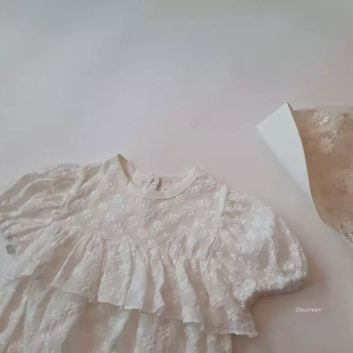 Choucream - Korean Baby Fashion - #onlinebabyboutique - Embroidery Lace Bodysuit - 8