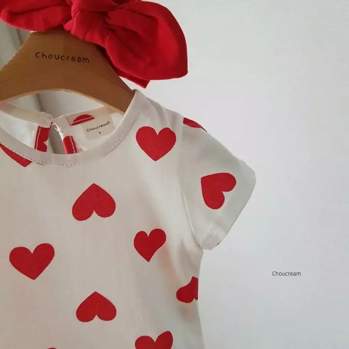 Choucream - Korean Baby Fashion - #onlinebabyboutique - Heart Bodysuit - 4