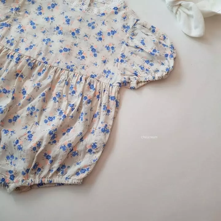 Choucream - Korean Baby Fashion - #onlinebabyshop - Blue Rose Bodysuit - 10